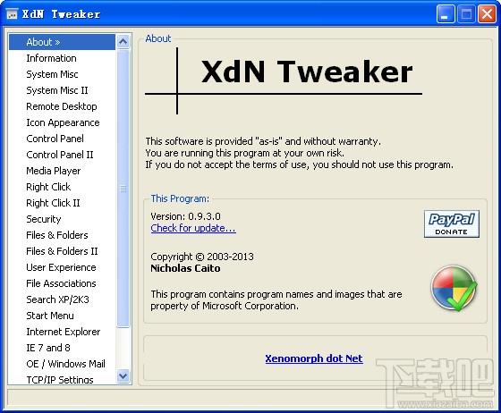 系统设置,XdN Tweaker,系统设置工具,XdN Tweaker下载